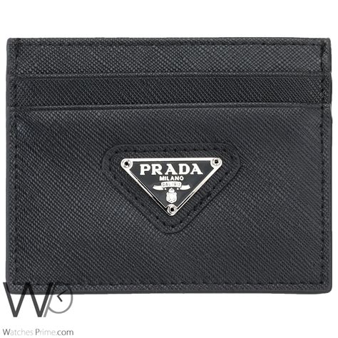 prada leather card holder with zipper|prada wallet logo.